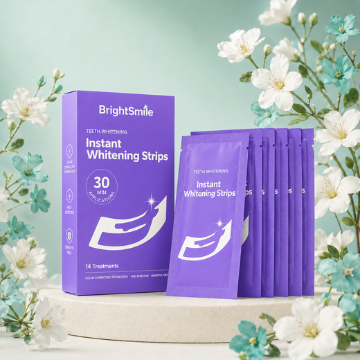 BrightSmile Whitening Strips – Professional-Grade, 30 Min Results