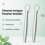 BrightSmile Stainless Steel Tongue Scraper – Fresh Breath, Reusable