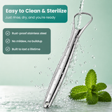 BrightSmile Stainless Steel Tongue Scraper – Fresh Breath, Reusable