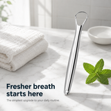BrightSmile Stainless Steel Tongue Scraper – Fresh Breath, Reusable