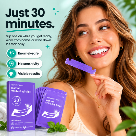BrightSmile Whitening Strips – Professional-Grade, 30 Min Results